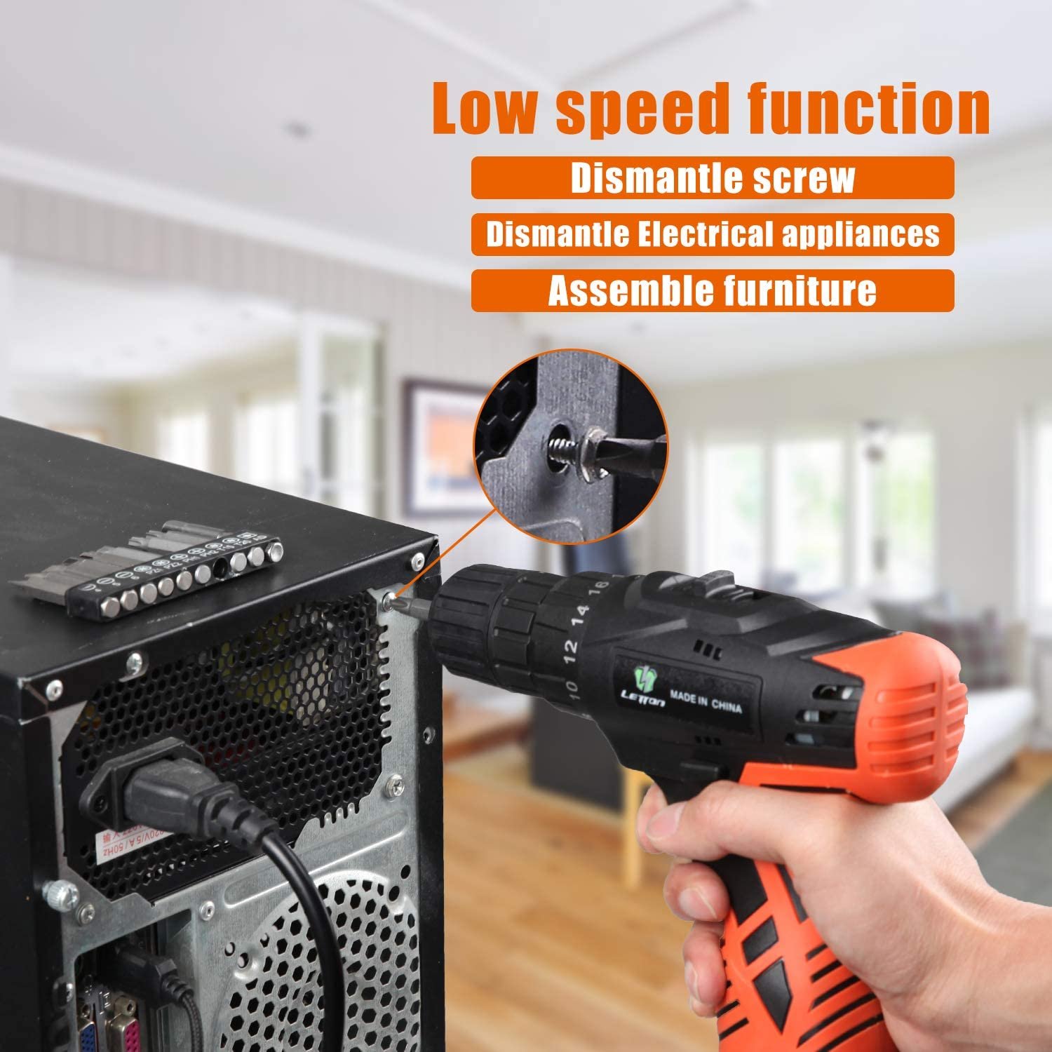 Summergerblacnew Battery Driver 16.8V Mendless Drill Hand Tools Power Drills Set Tool Combo Bit Kit Accessories Impact Drill 5kg