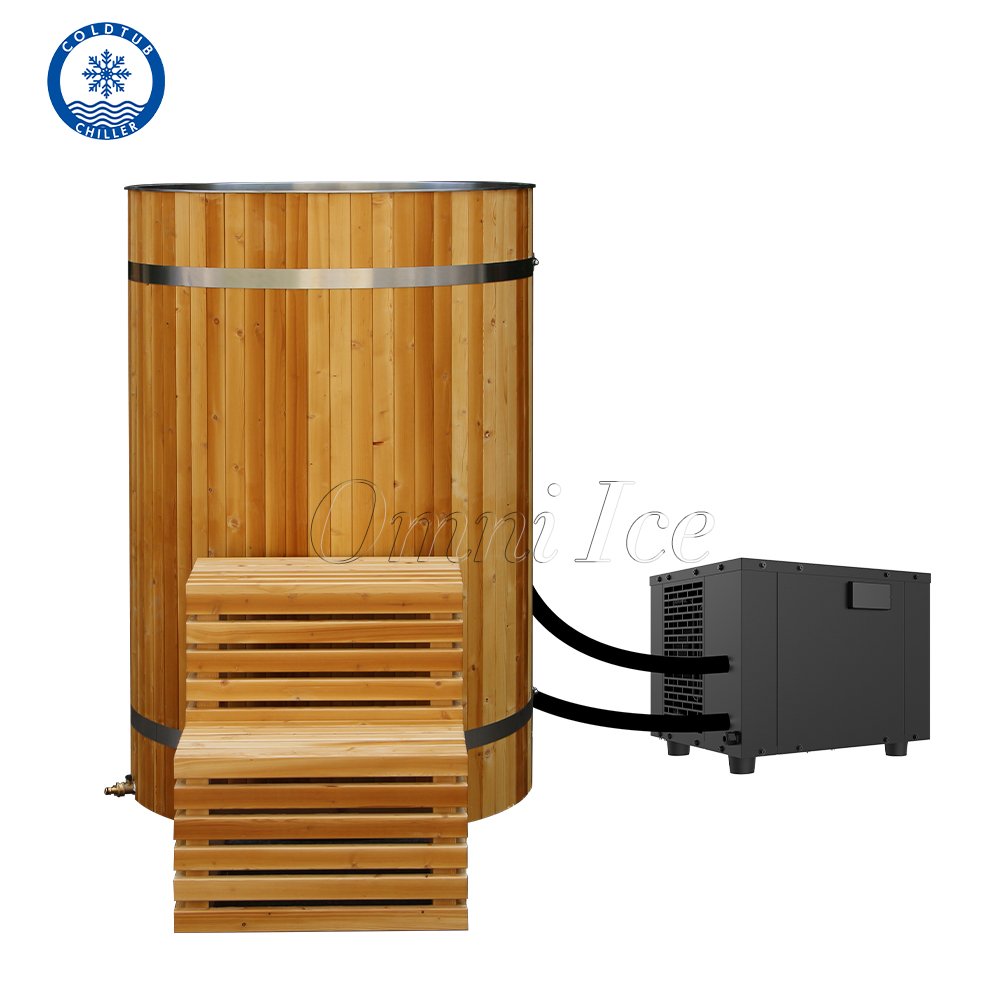 Omni New 0.8hp Wholesale Water Chiller for Bath Home Ice Bath Machine with Pump Filter for Bath & Outdoor Cold Plunge Pools 220v