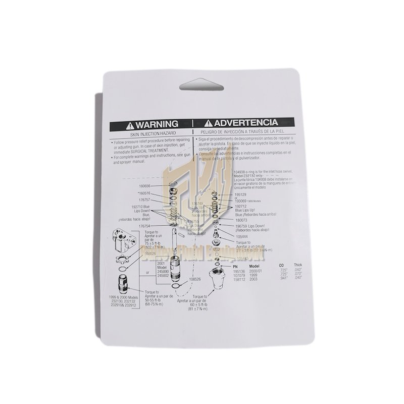 2024 Airless Sprayer Pump Body Repair Kit Airless Paint Sprayer 390 395 490 495 595 for GRC 3400 244194