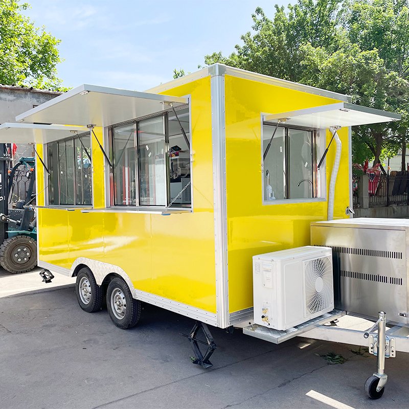 Cheap Price Solar Power Street Beach Food Trailer Coffee Cart Bike Donut Fryer Food Cart Mobile Food Van Trailer for Sale