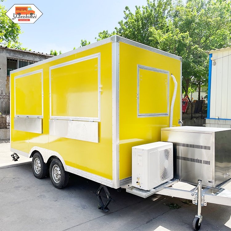 Cheap Price Solar Power Street Beach Food Trailer Coffee Cart Bike Donut Fryer Food Cart Mobile Food Van Trailer for Sale