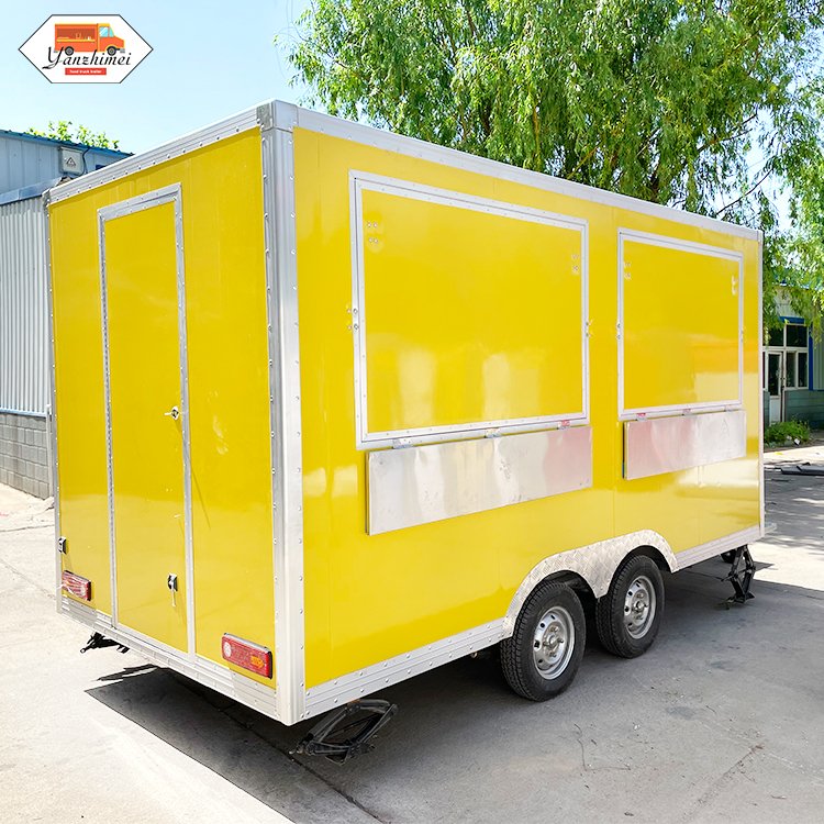 Cheap Price Solar Power Street Beach Food Trailer Coffee Cart Bike Donut Fryer Food Cart Mobile Food Van Trailer for Sale