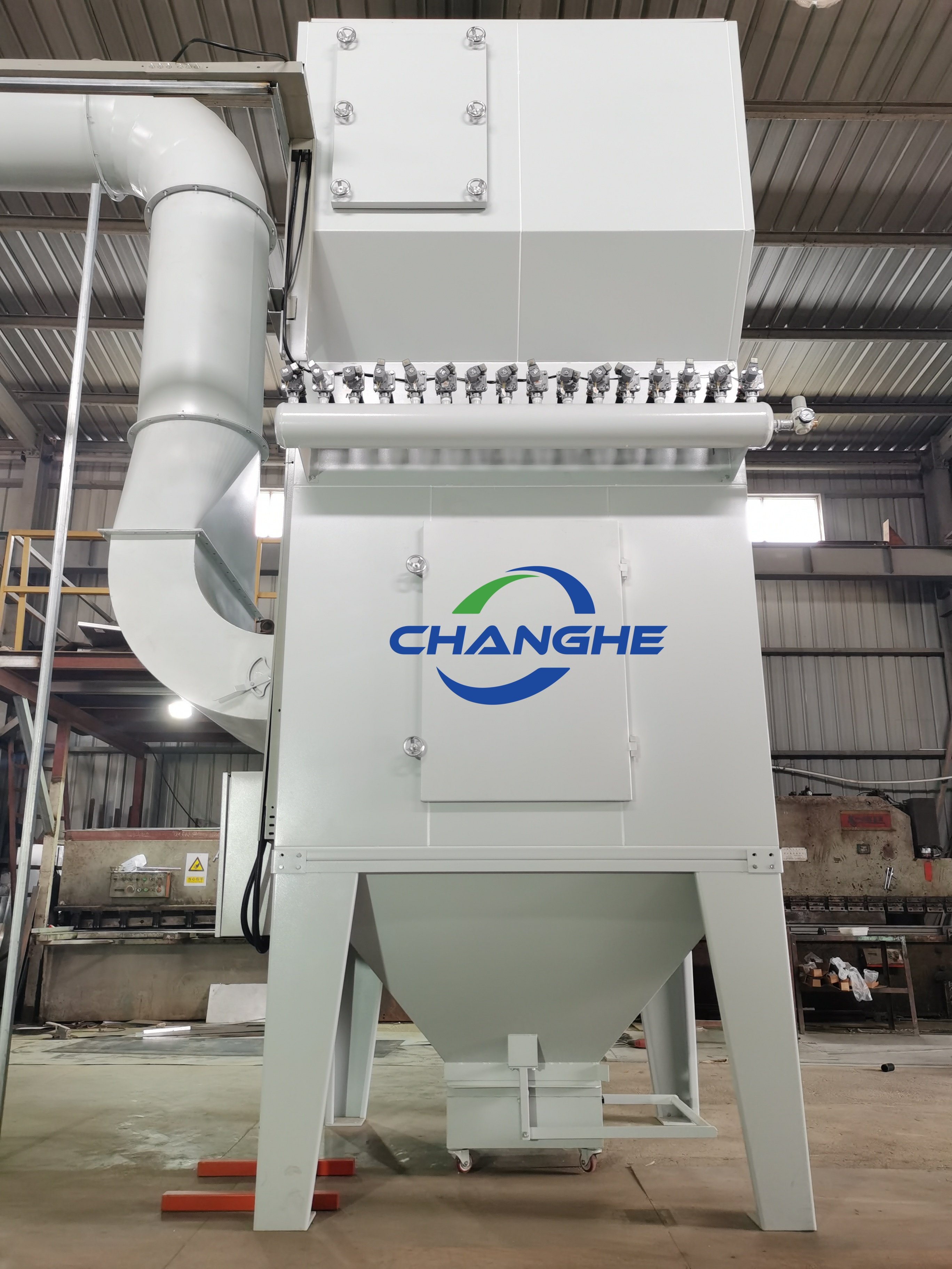 Quick Color Change PP Material Automatic Spray Painting Booth Multi-Cyclone Powder Recovery in Electrostatic Powder Coating Line