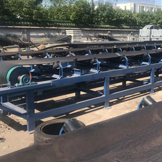 Aggregate Sand Stone Transporting Machine Rubber Belt Conveyor For Sale