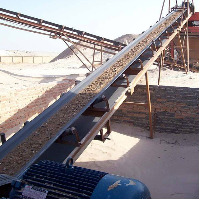 Aggregate Sand Stone Transporting Machine Rubber Belt Conveyor For Sale