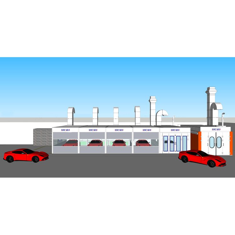 Easy to Install Painting Lines Car Painting Prepare Room Pray Coating Machines