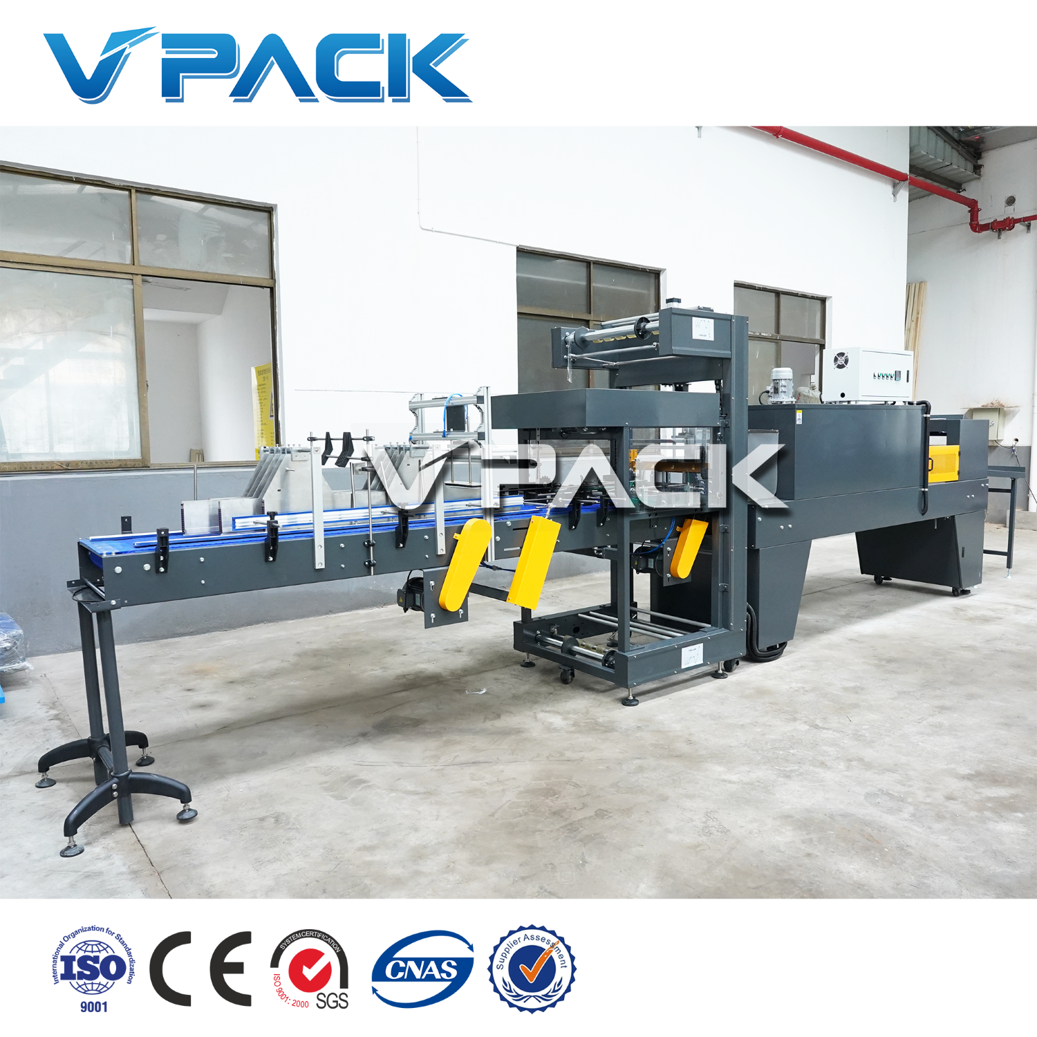 PE Film Shrink Packing Machine with Hot Shrinking Tunnel/Plastic Bottle Film Shrink Wrapping Machine in Water Production Line