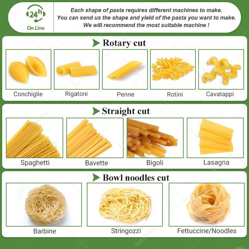 Small Automatic Noodle Spaghetti Macaroni Pasta Italy Industry Maker Make Machine Production Equipment Line