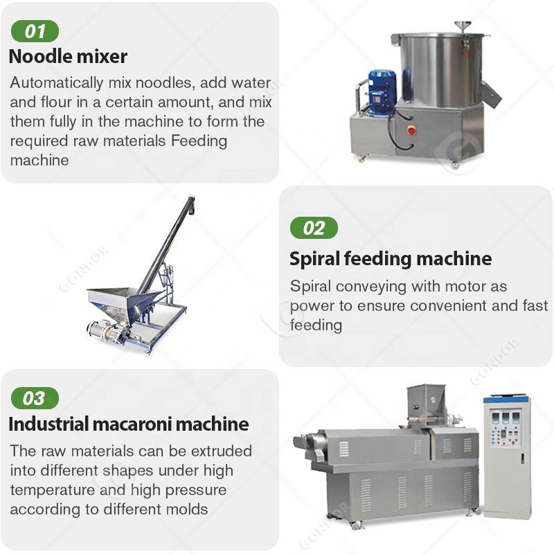 Small Automatic Noodle Spaghetti Macaroni Pasta Italy Industry Maker Make Machine Production Equipment Line