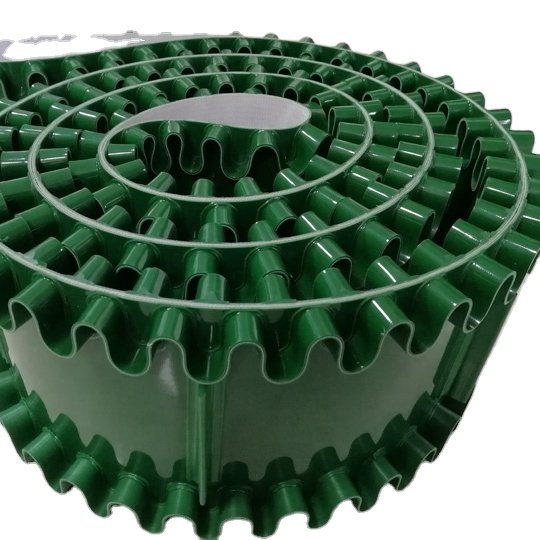 High Tensile Strength Cutter Durable Green 300Mm Material Industrial Chain Side Wall Pvc Conveyor Belt