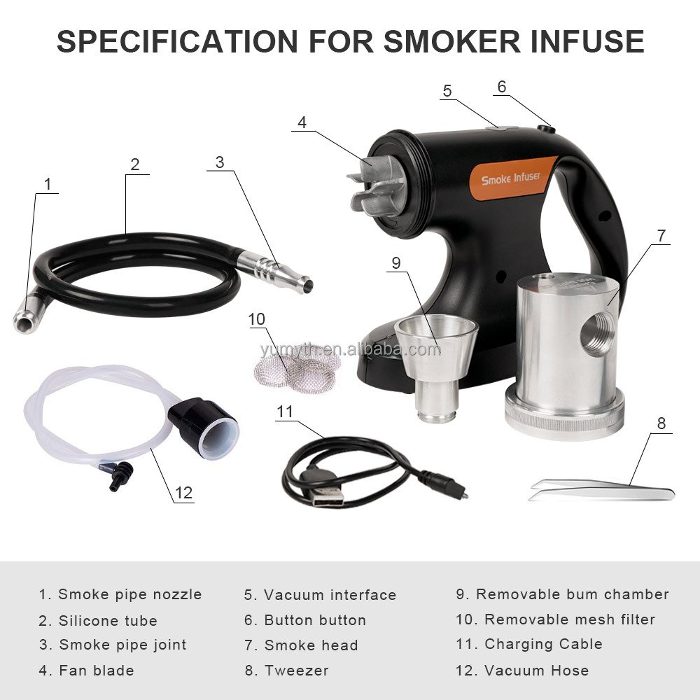 hot selling meat BBQ smoker gun for smoking food cheap bar accessory cocktail smoke infuser kit
