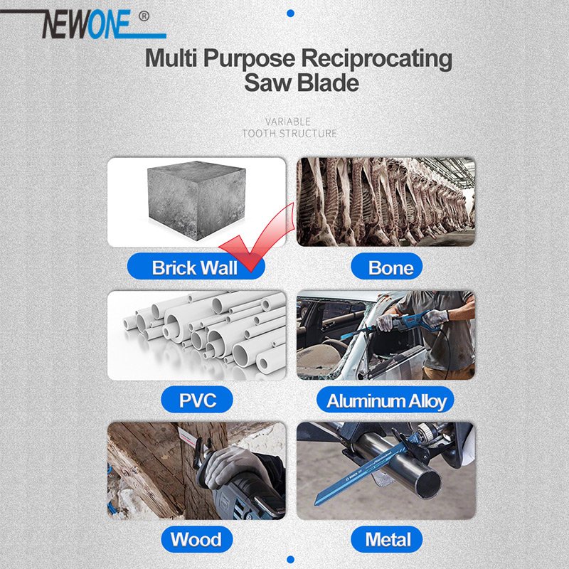 NEWONE 18-Inch Reciprocating Saw Blade for Brick and Stone, Hand Saber Saw Blade Electric Power Tools Accessories