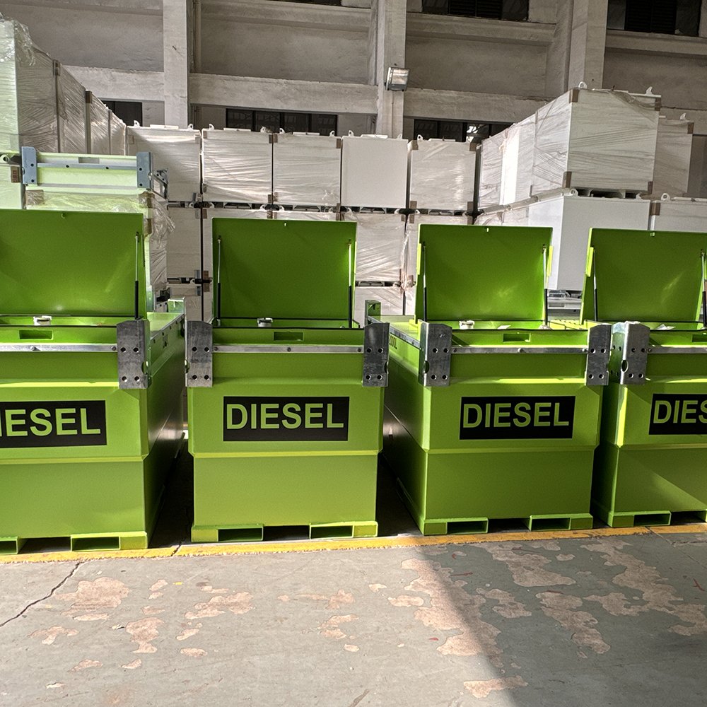 Self-Bunded 1000L-10000L Mobile Fuel Storage Tank Double Wall Container Gasoline Diesel Oil Portable Chemical Storage Equipment
