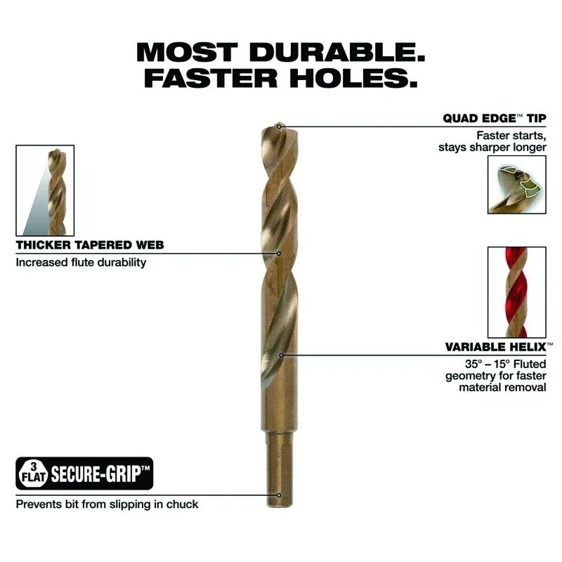 Milwaukee 48-89-2530 19PCS Cobalt Metric Drill Bit Set PACKOUT 1-10MM Hard Metal Power Tool Accessories Twists Drill