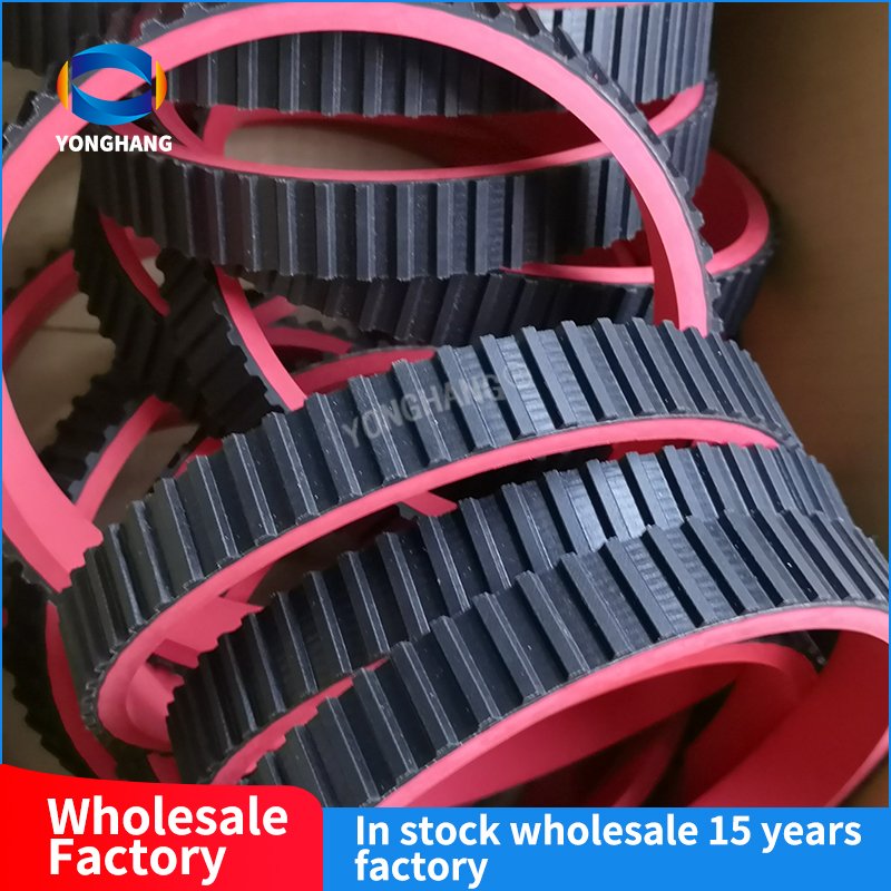 Stock T10X480/560/610/530 225L-25- 255L-25 270L-25 240L-17 240L-25 300L-25 Pull Down Timing Belt toothed Belt with Red Coated