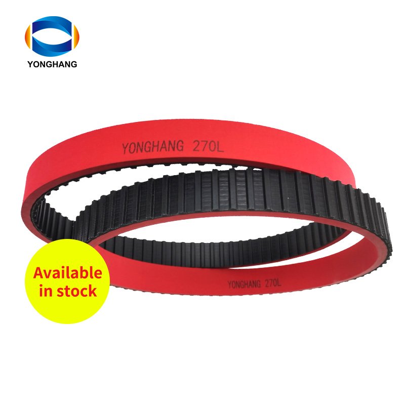Stock T10X480/560/610/530 225L-25- 255L-25 270L-25 240L-17 240L-25 300L-25 Pull Down Timing Belt toothed Belt with Red Coated