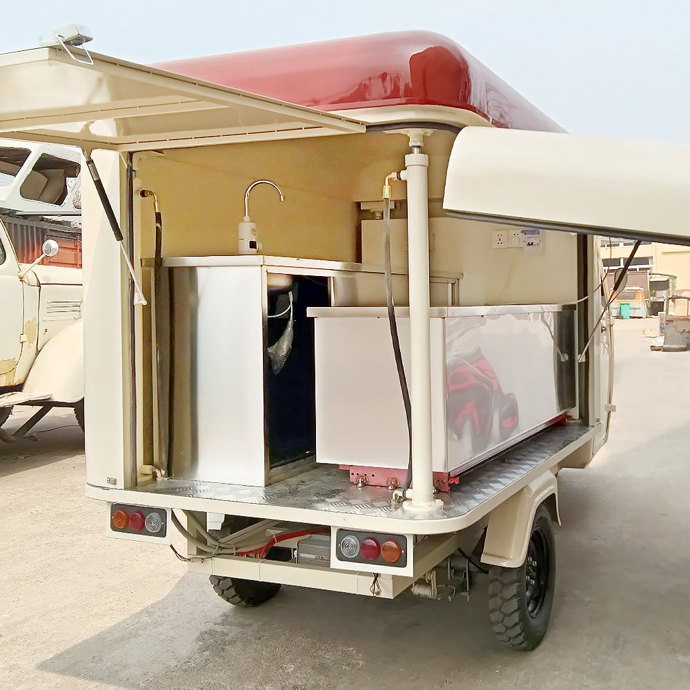 Electric Pizza Truck Mobile Fast Food Cart Electric Tricycle Piaggio Ape for Sale