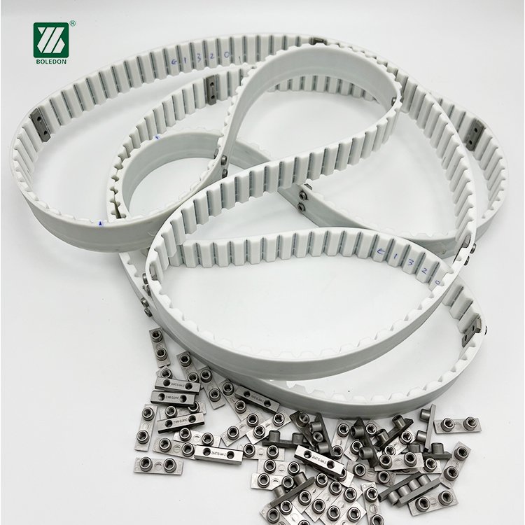Wholesale Polyurethane Timing Belt Single Side Tooth Pu Transmission Belt With Metal False Tooth