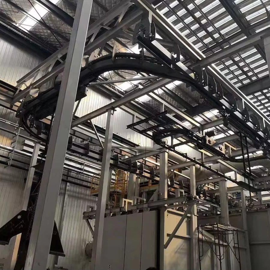Hanging Small Garment Overhead Conveyor Dry Cleaning Conveyor Systems Electric Garment Conveyor