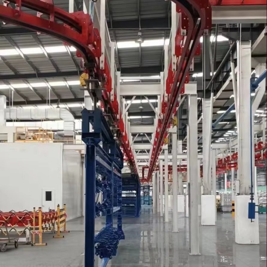 Hanging Small Garment Overhead Conveyor Dry Cleaning Conveyor Systems Electric Garment Conveyor