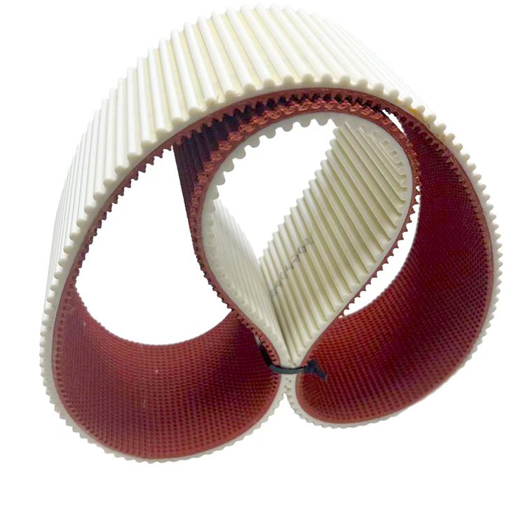 Polyurethane timing belt with red rubber coating drive turntable belts synchronous belt
