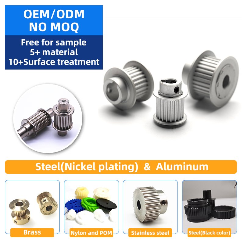CNC gear steel aluminum timing pulley HTD S3M S5M S8M 18 19 20 21 22 24 25 26 28 30 32 34 36 tooth with keyway