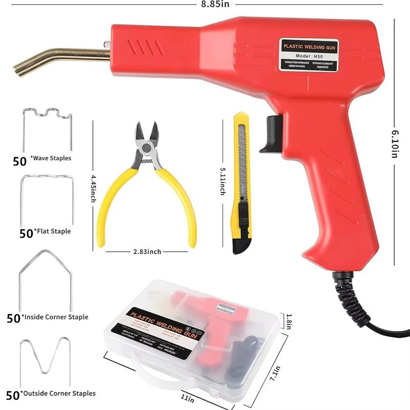 Plastic Welder Welding Kit Hot Stapler Kit Car Bumper Repair Kit Allturn Upgraded Hot Staples Plastic Welder Gun