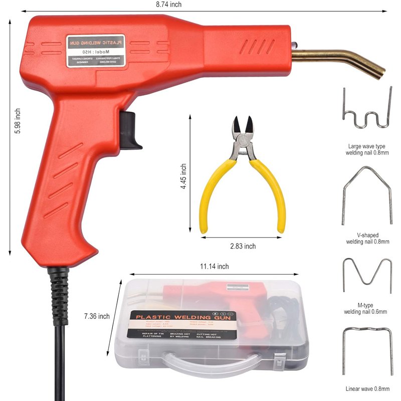 Plastic Welder Welding Kit Hot Stapler Kit Car Bumper Repair Kit Allturn Upgraded Hot Staples Plastic Welder Gun