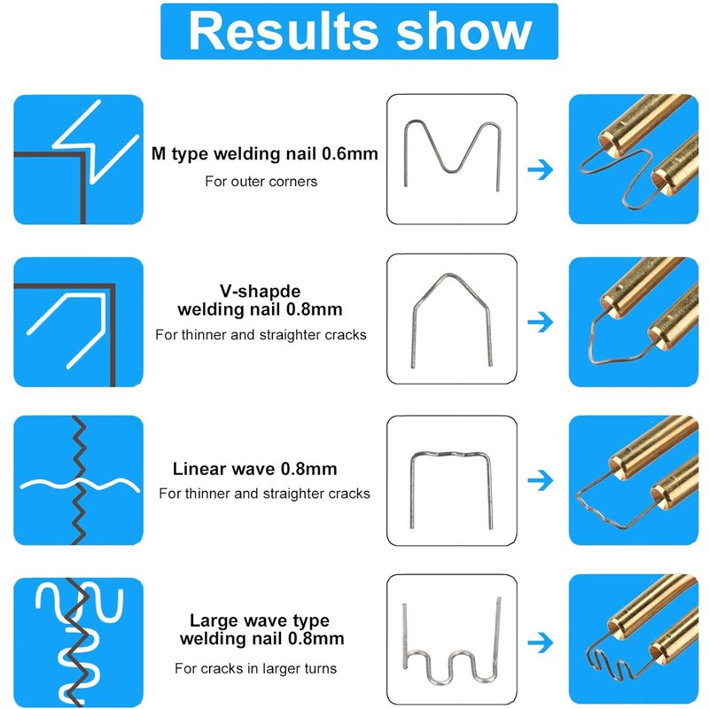 Plastic Welder Welding Kit Hot Stapler Kit Car Bumper Repair Kit Allturn Upgraded Hot Staples Plastic Welder Gun