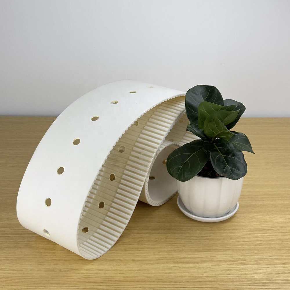 Jinxi factory pu transmission belt with kevlar-cord pu endless timing belt with drilling hole