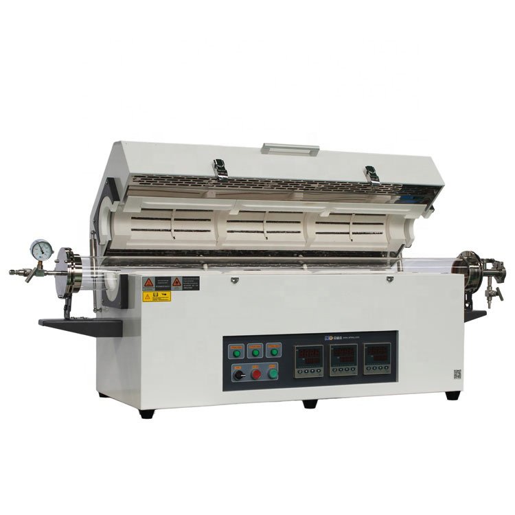 1200C High Temperature Quartz Tube Furnace With 3 Heating Zone Tubular Furnace for Annealing and Sintering