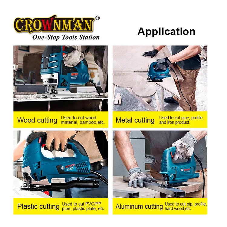 CROWNMAN Power Tools Accessories 5 Pcs/Set Jig Saw Blades Wood/Plastic Fast Cutting Reciprocating Saw Blade