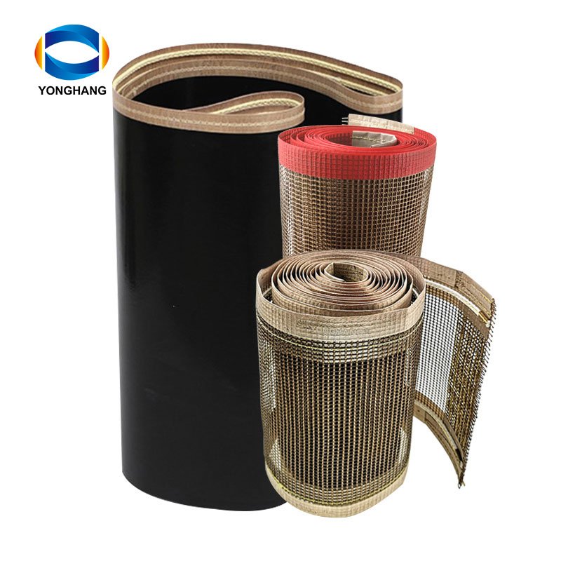 Yonghangbelt high temperature mesh tefloning belts food grade cookies machine dryer belts