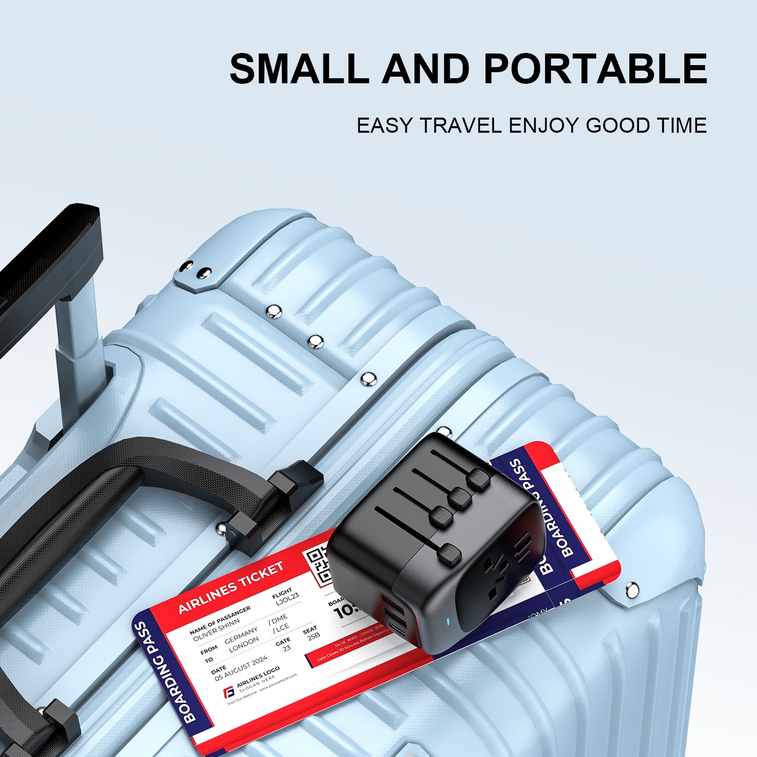 2024 Hot selling convenient international world travel adapter travel accessories plug power with usb and type c