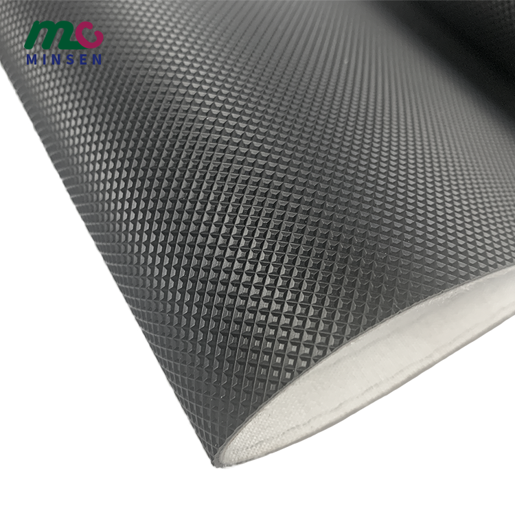 Non-slip low noise black diamond pattern PVC treadmill running conveyor belt