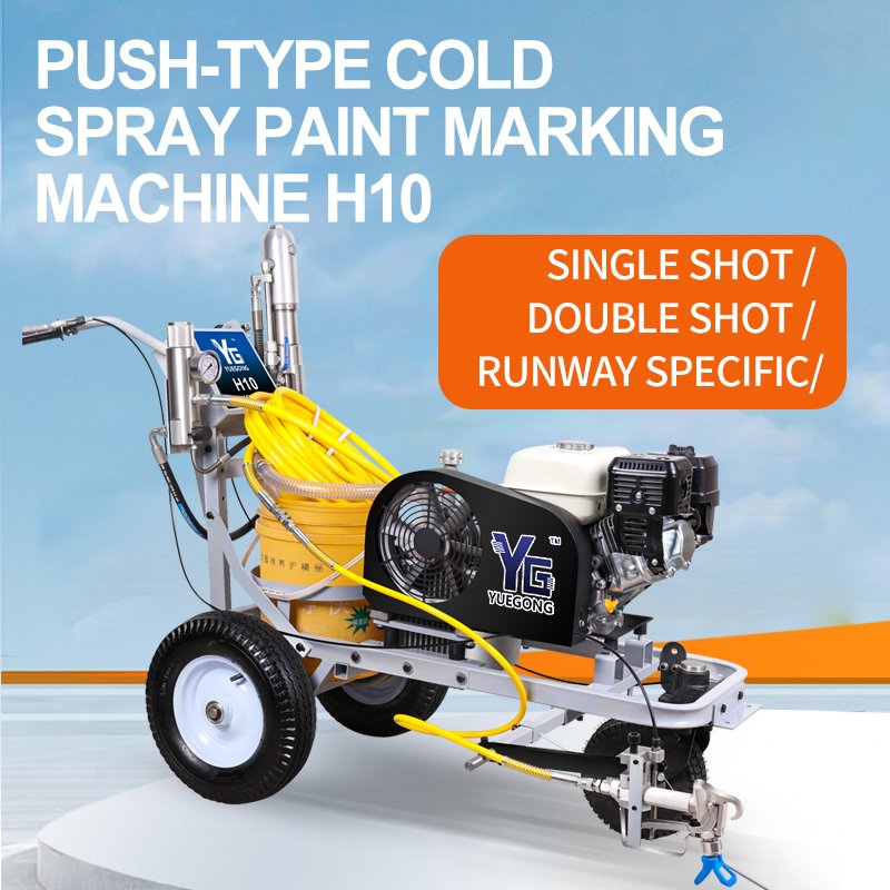 With CE Hand Push Double Gun Cold Paint Road Line Marking Machine Hydraulic Road Streent Pavement Marking Machine Equipment