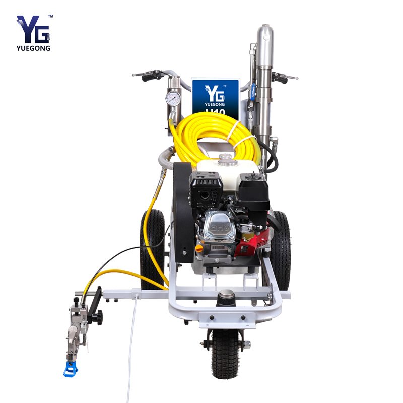 With CE Hand Push Double Gun Cold Paint Road Line Marking Machine Hydraulic Road Streent Pavement Marking Machine Equipment