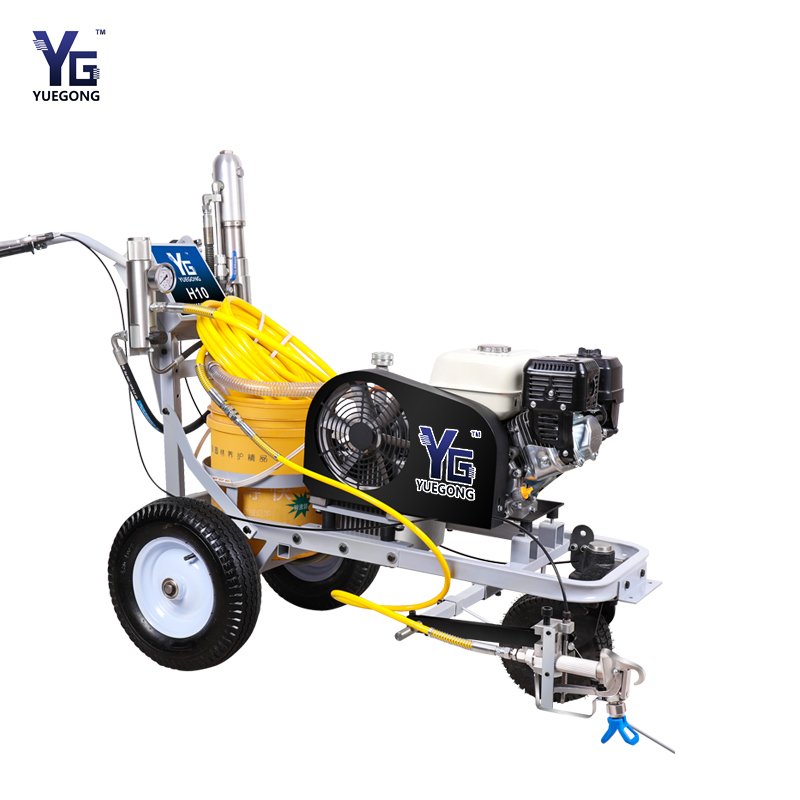 With CE Hand Push Double Gun Cold Paint Road Line Marking Machine Hydraulic Road Streent Pavement Marking Machine Equipment