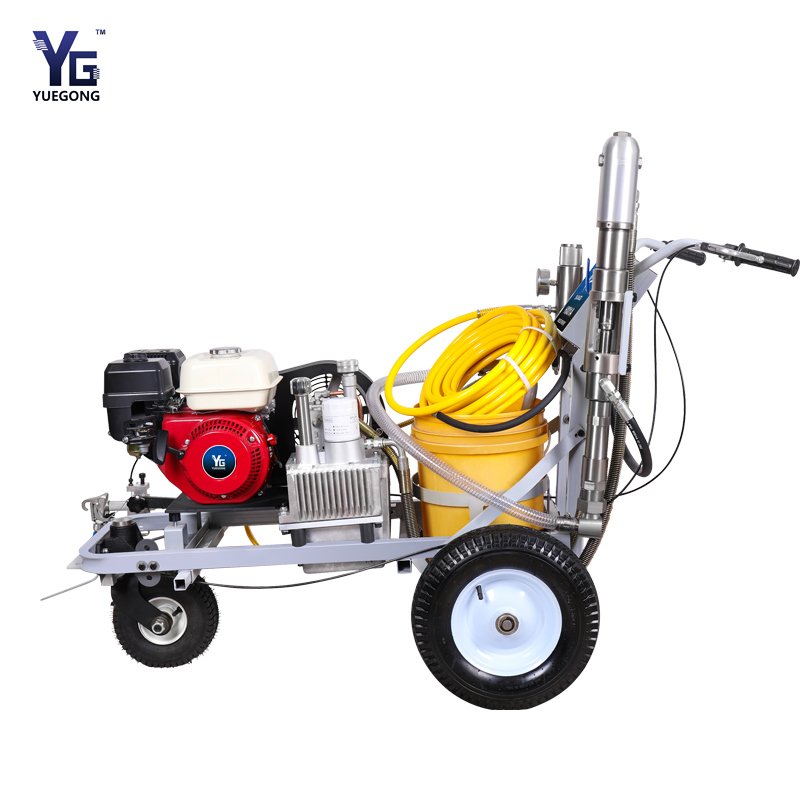 With CE Hand Push Double Gun Cold Paint Road Line Marking Machine Hydraulic Road Streent Pavement Marking Machine Equipment