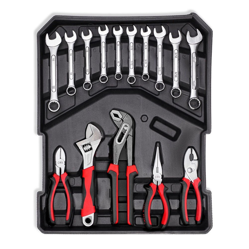 187PCS Ratchet Socket Steel Wrench Set Hand Tool Sets Car Repair Tool Kit Home Mechanical Tools Box Screwdriver Kits