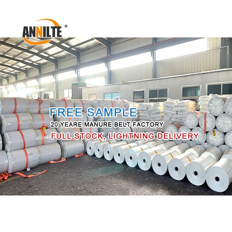 ANNILTE Chicken Manure Conveyor Belt Poultry White PP manure conveyor belt for chicken cage