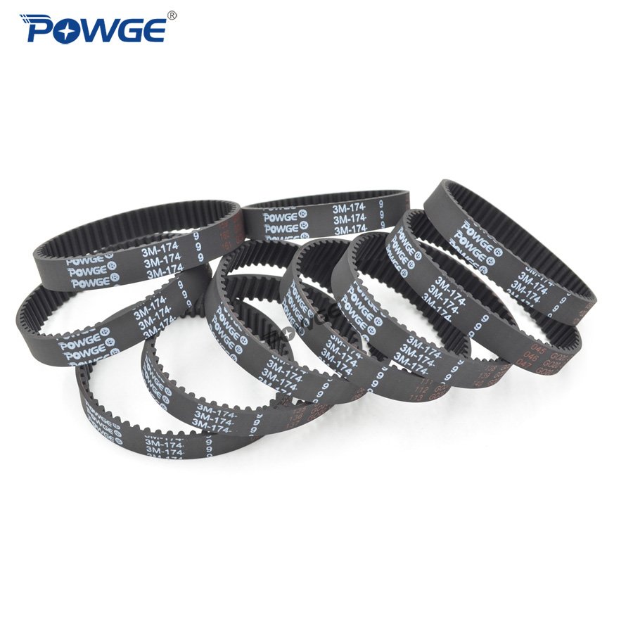POWGE HTD 3M Synchronous Timing belt Pitch length 144/147/150/153/156/159/162/165/168/171/174/177mm Width 9mm Rubber closed loop