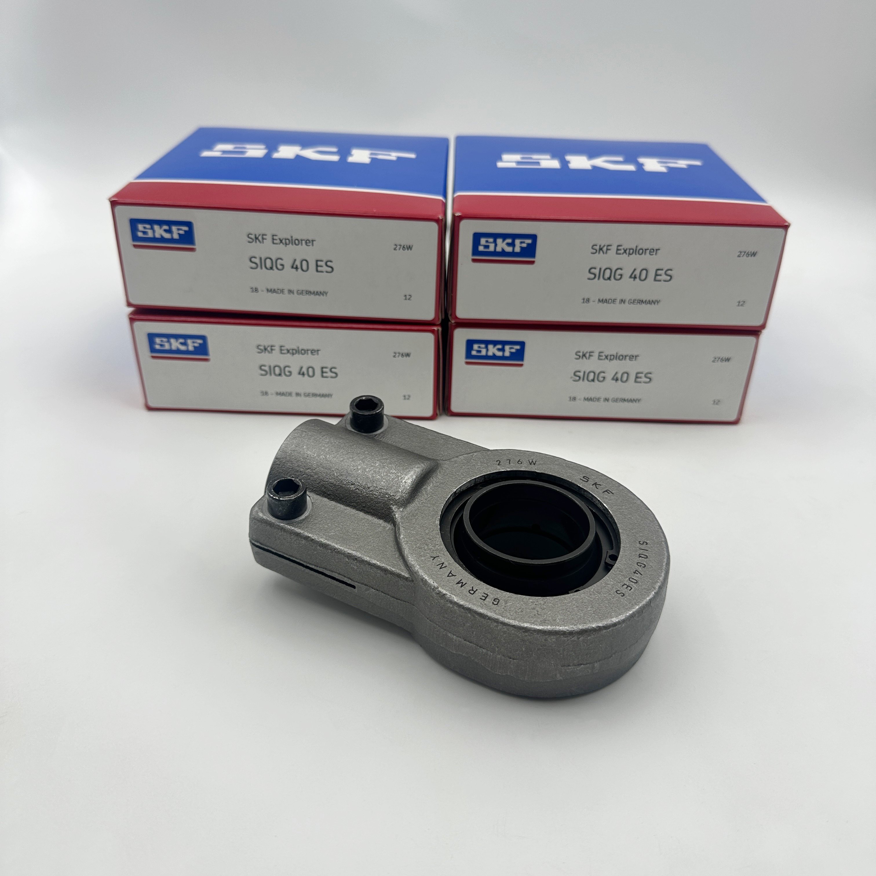 Female rebar to steel rod end joint bearings requiring maintenance for hydraulic cylinders SIQG 40 ES Rod End Bearing