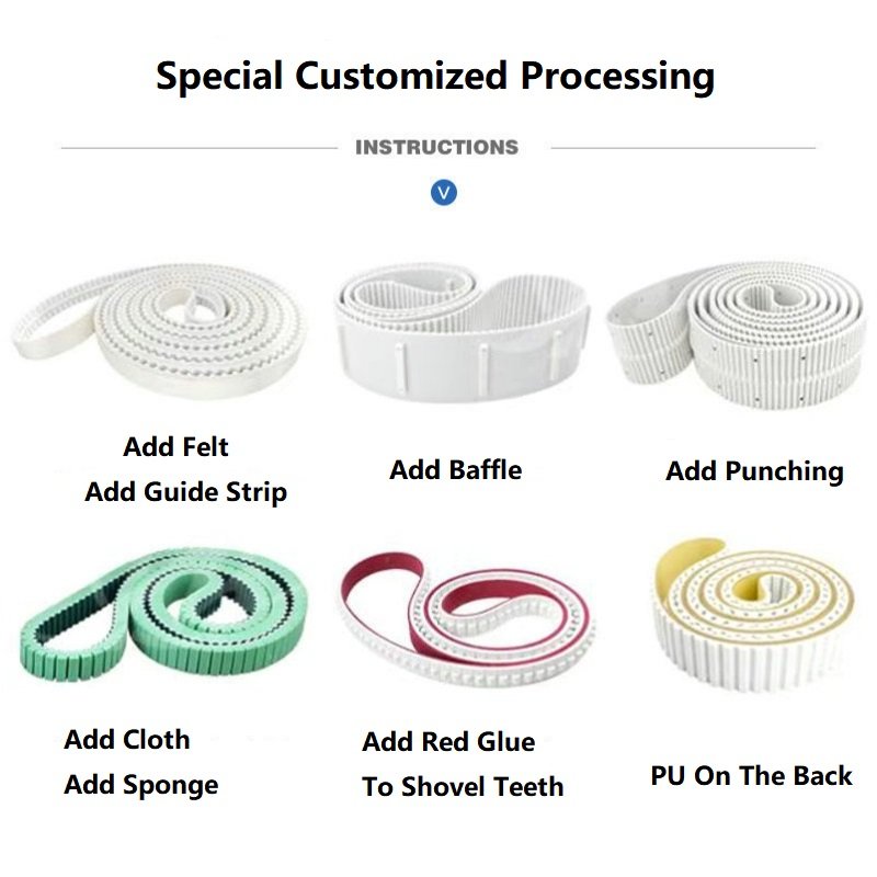 Canwell Customizable Bando Megadyne Continental Polyurethane Industrial Belt Single Sided Tooth HTD14M Pu Open End Biming Belt