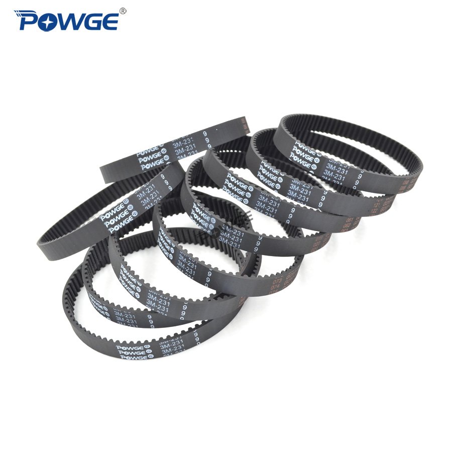 POWGE HTD 3M Synchronous Timing belt Pitch length 216/219/222/225/228/231/234/237/240/243/246/249mm Width 9mm Rubber closed loop