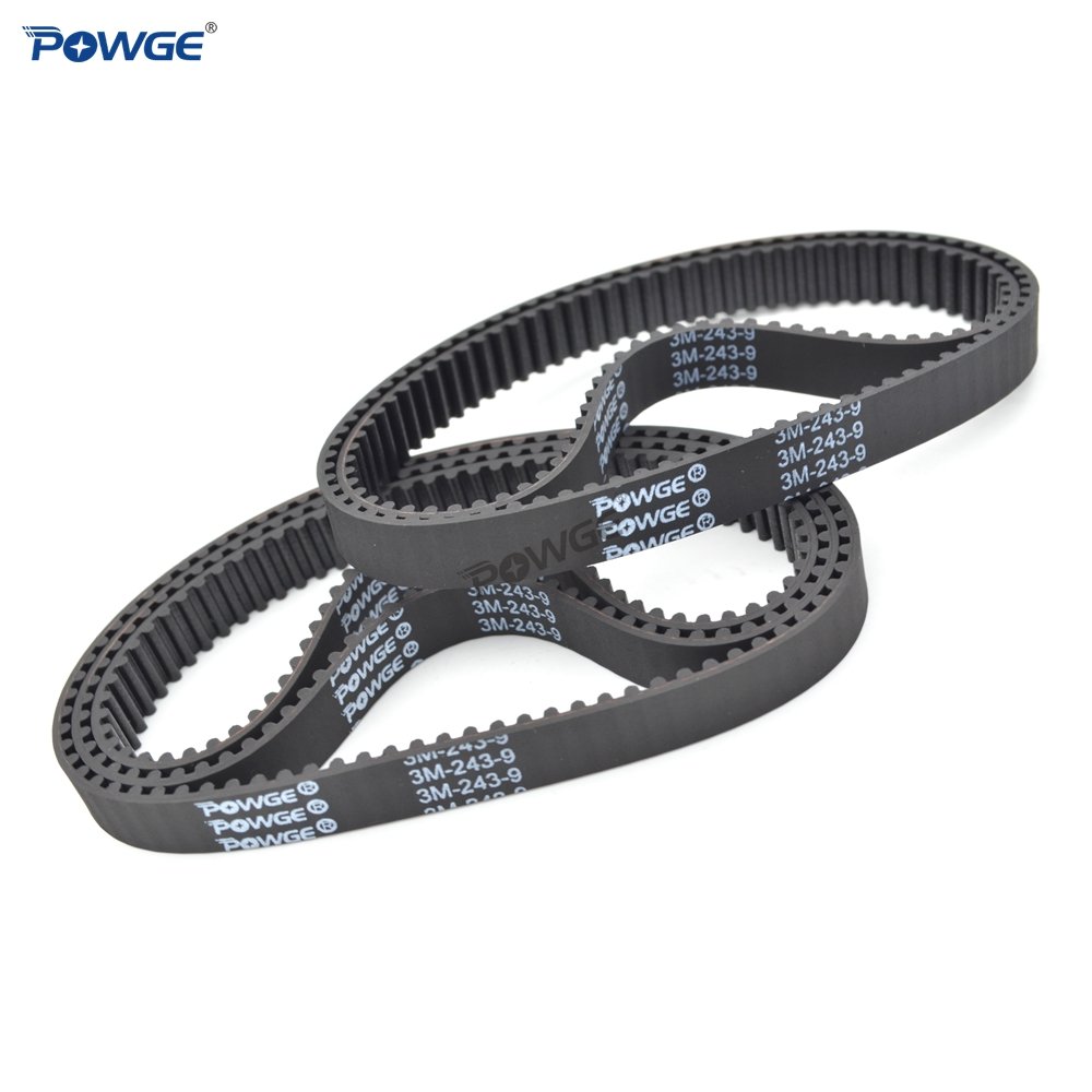 POWGE HTD 3M Synchronous Timing belt Pitch length 216/219/222/225/228/231/234/237/240/243/246/249mm Width 9mm Rubber closed loop