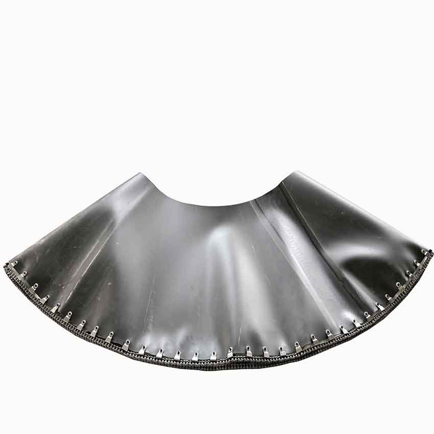 black curved 90 degree pvc conveyor belt for air pory logistic transport