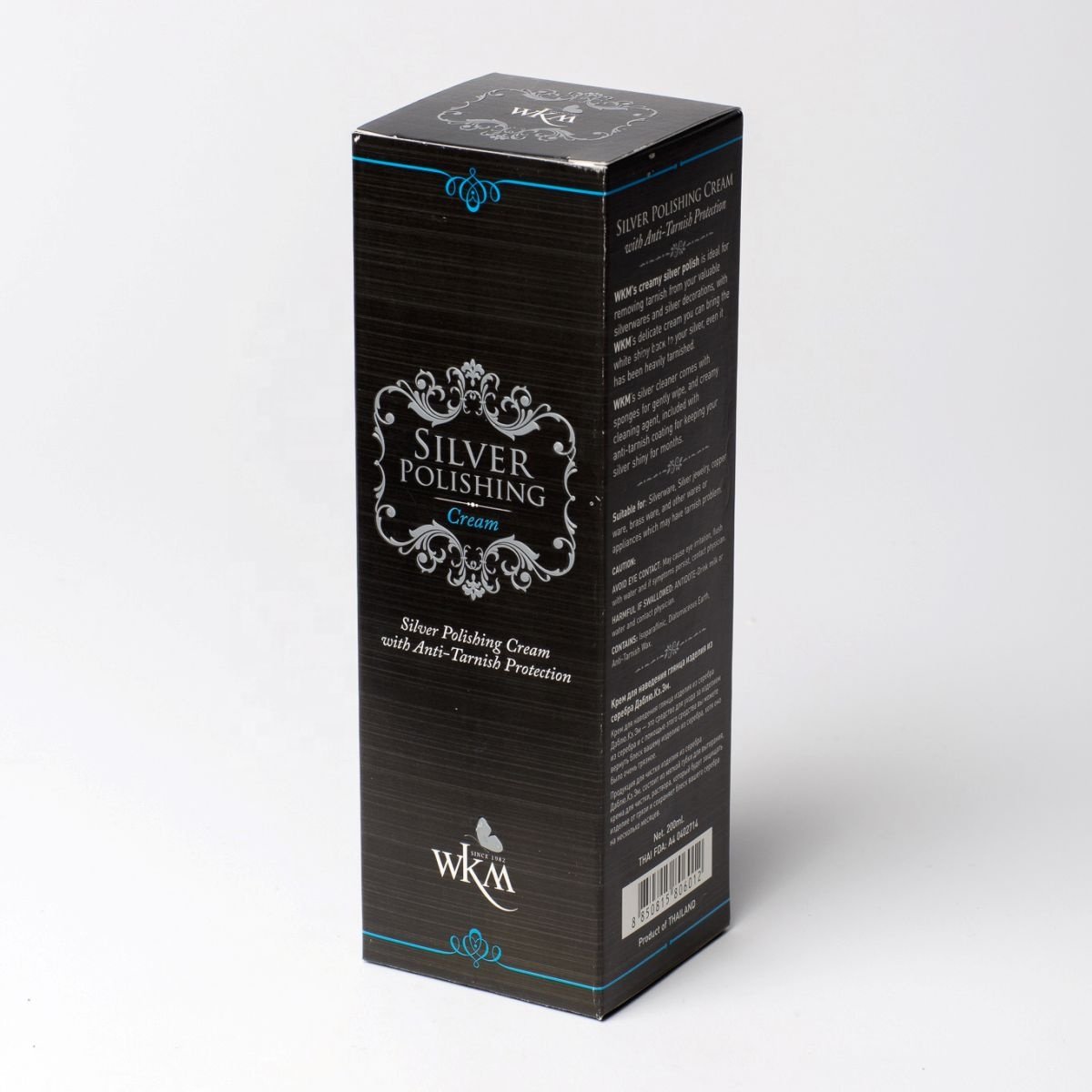 WKM Powerful Silver Polishing Cream with Anti-Tarnishing Protection 200 ml for silverware silver decoration