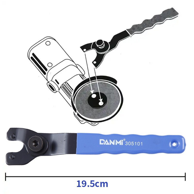 DANMI Adjustable Angle Grinder Wrench Key Pin Spanner Cutting Machine Essential Power Tool Accessory for Home Repair