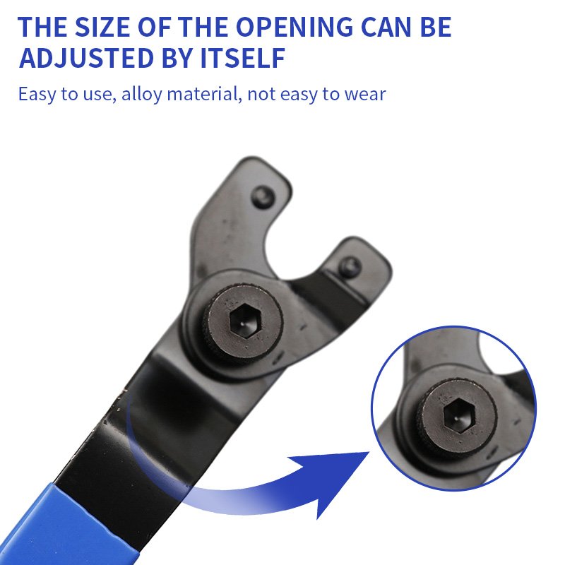 DANMI Adjustable Angle Grinder Wrench Key Pin Spanner Cutting Machine Essential Power Tool Accessory for Home Repair